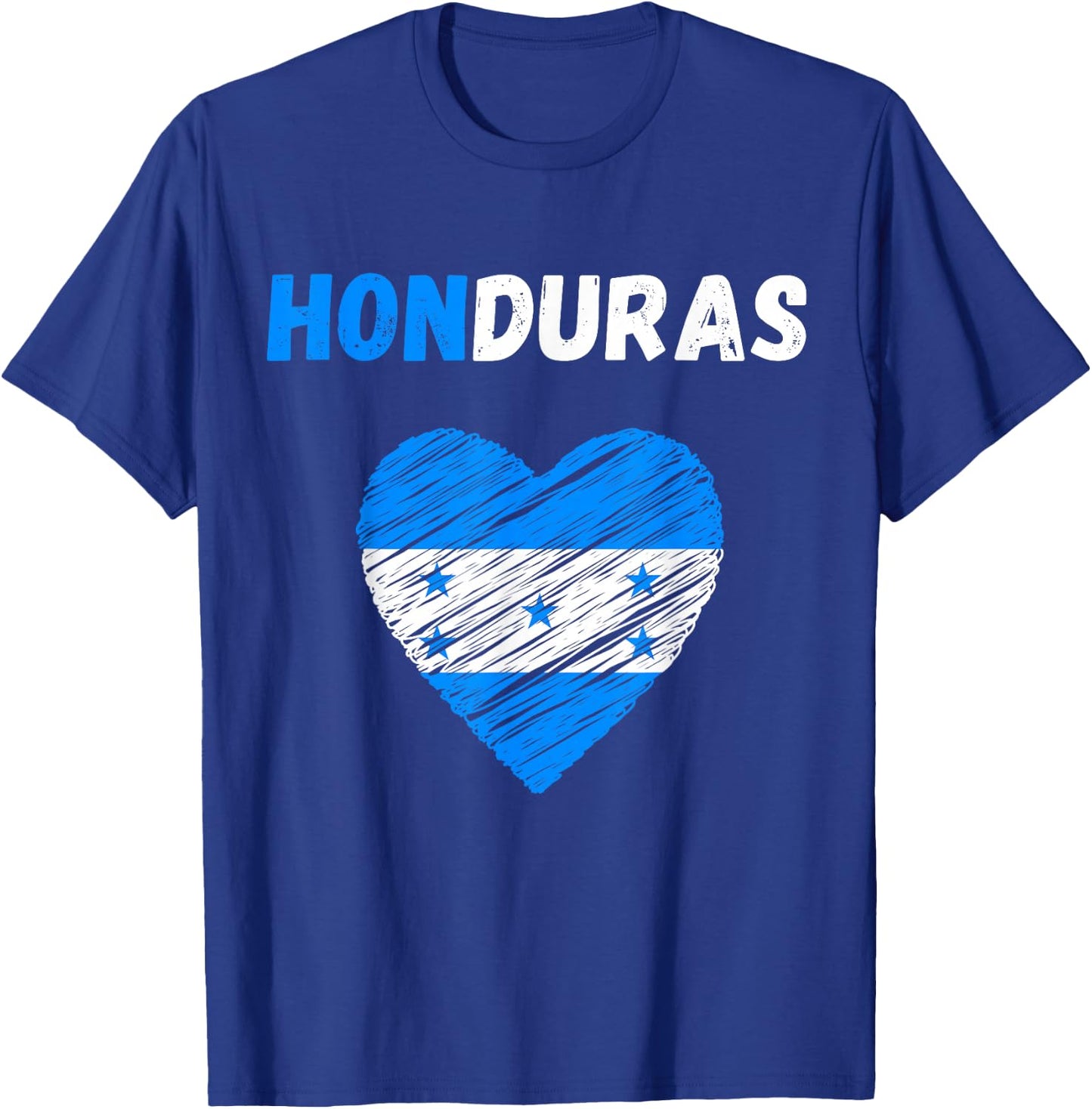 Honduras Flag Holiday Honduras Heart Honduran Flag T-Shirt - T-Shirt | Royal