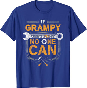 Grampy Funny Handyman Fix It Shirt Fathers Day Gift T-Shirt - T-Shirt | Royal