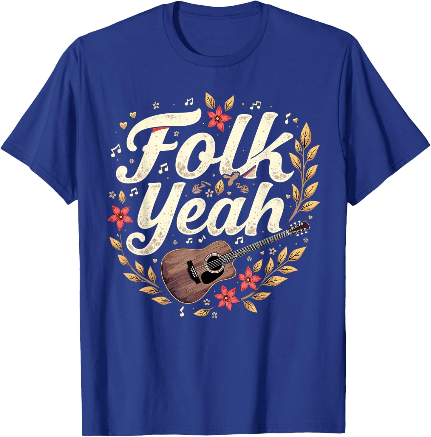 Folk Yeah Country Music Traditional American Folk T-Shirt - T-Shirt | Royal