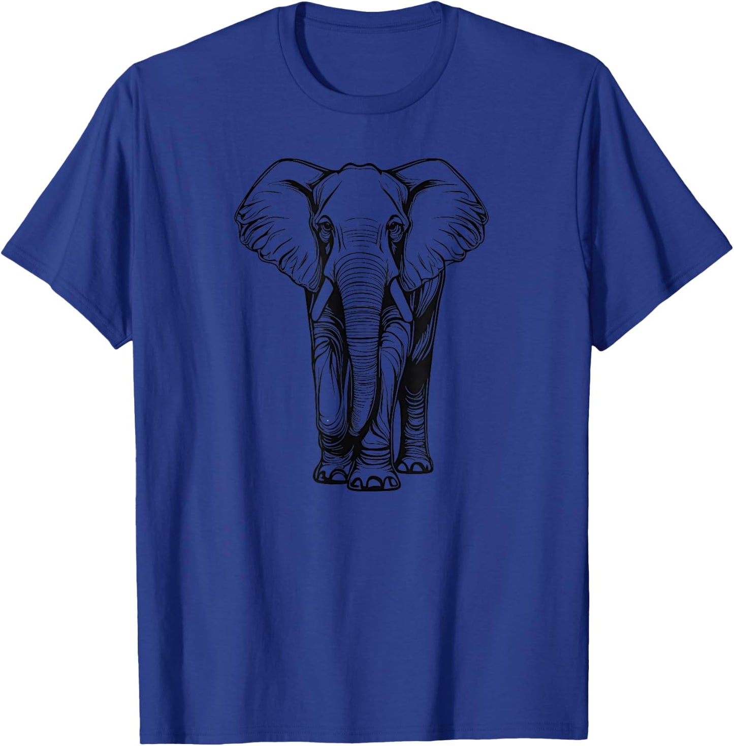Cute Elephant, simple line drawing, conservation T-Shirt - T-Shirt | Royal