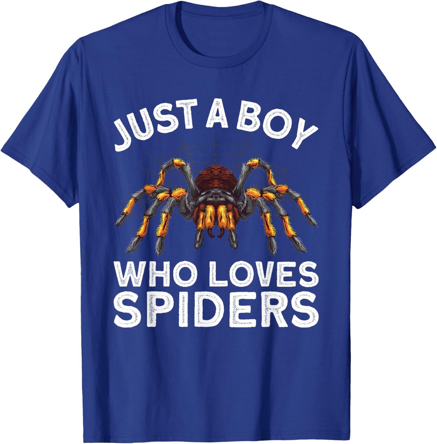 Cute Spider Boys Kids Spider Web Tarantula Arachnid T-Shirt - T-Shirt | Royal
