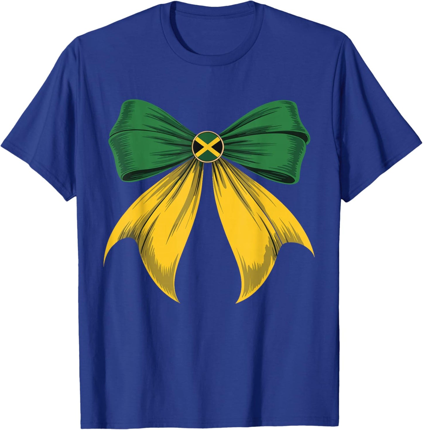 Jamaica Flag Jamaica Pride Coquette Bow Women Girls T-Shirt - T-Shirt | Royal
