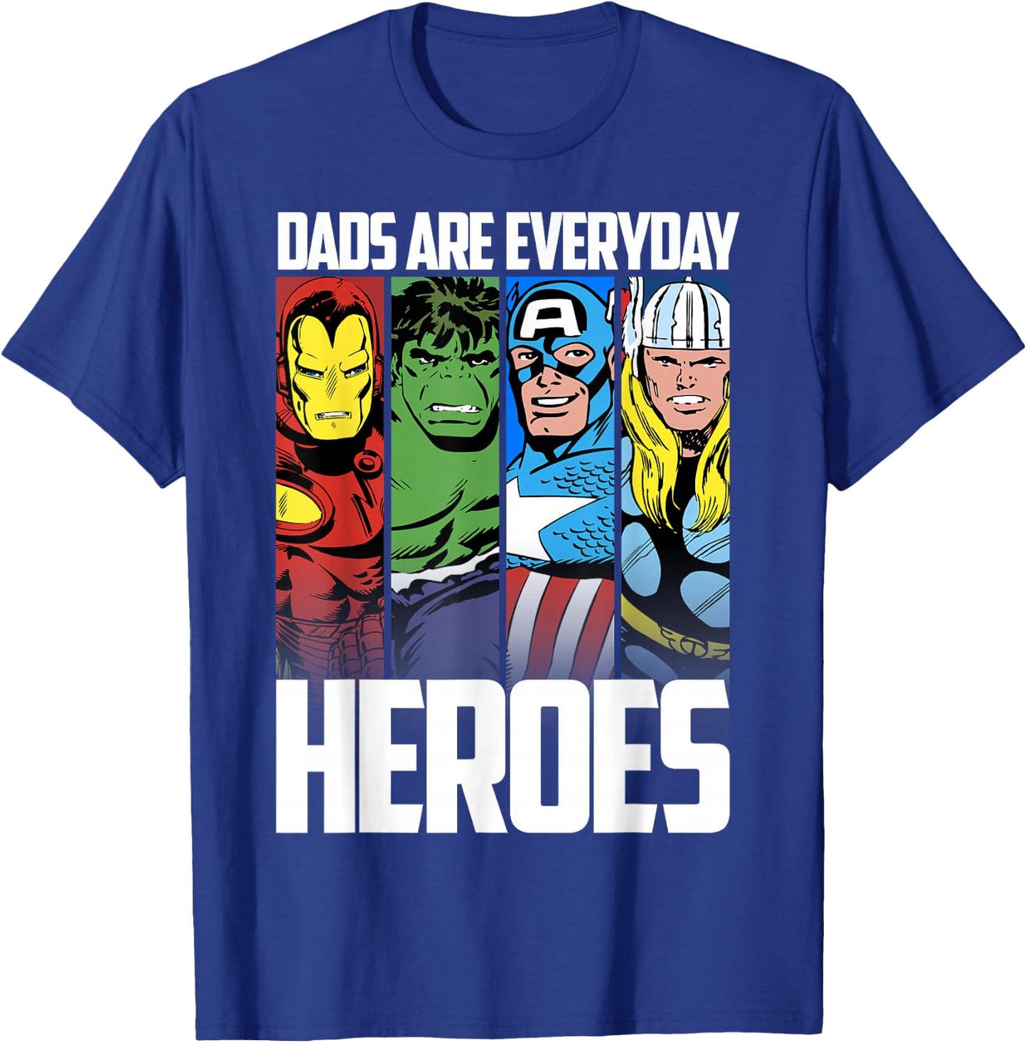Marvel Avengers Father's Day Everyday Heroes Graphic Small T-Shirt - T-Shirt | Royal