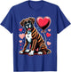 Boxer Dog Valentine's Day Dog Owner Valentine T-Shirt - T-Shirt | Royal