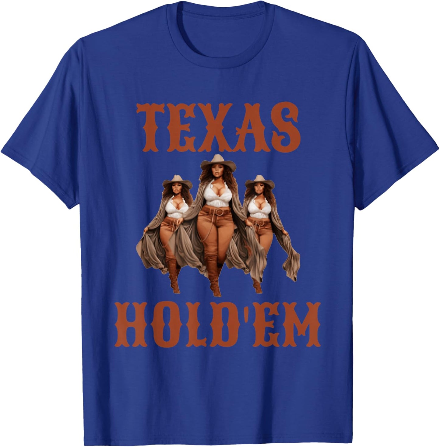 Texas Hold em African American Cowgirl T-Shirt - T-Shirt | Royal