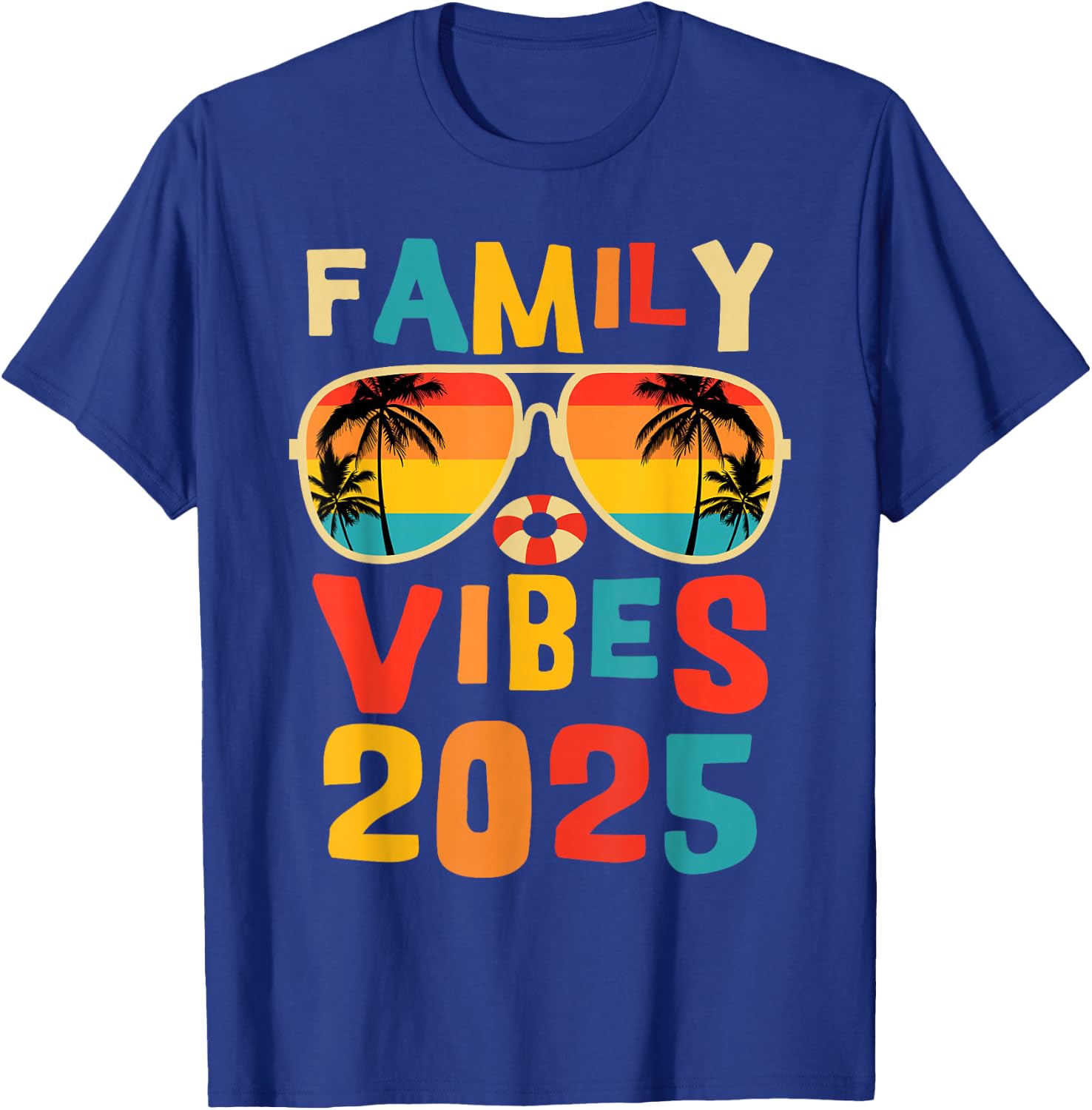 Family 2025 Vibes Family Reunion Vacation Making Memories T-Shirt - T-Shirt | Royal