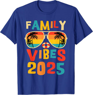 Family 2025 Vibes Family Reunion Vacation Making Memories T-Shirt - T-Shirt | Royal