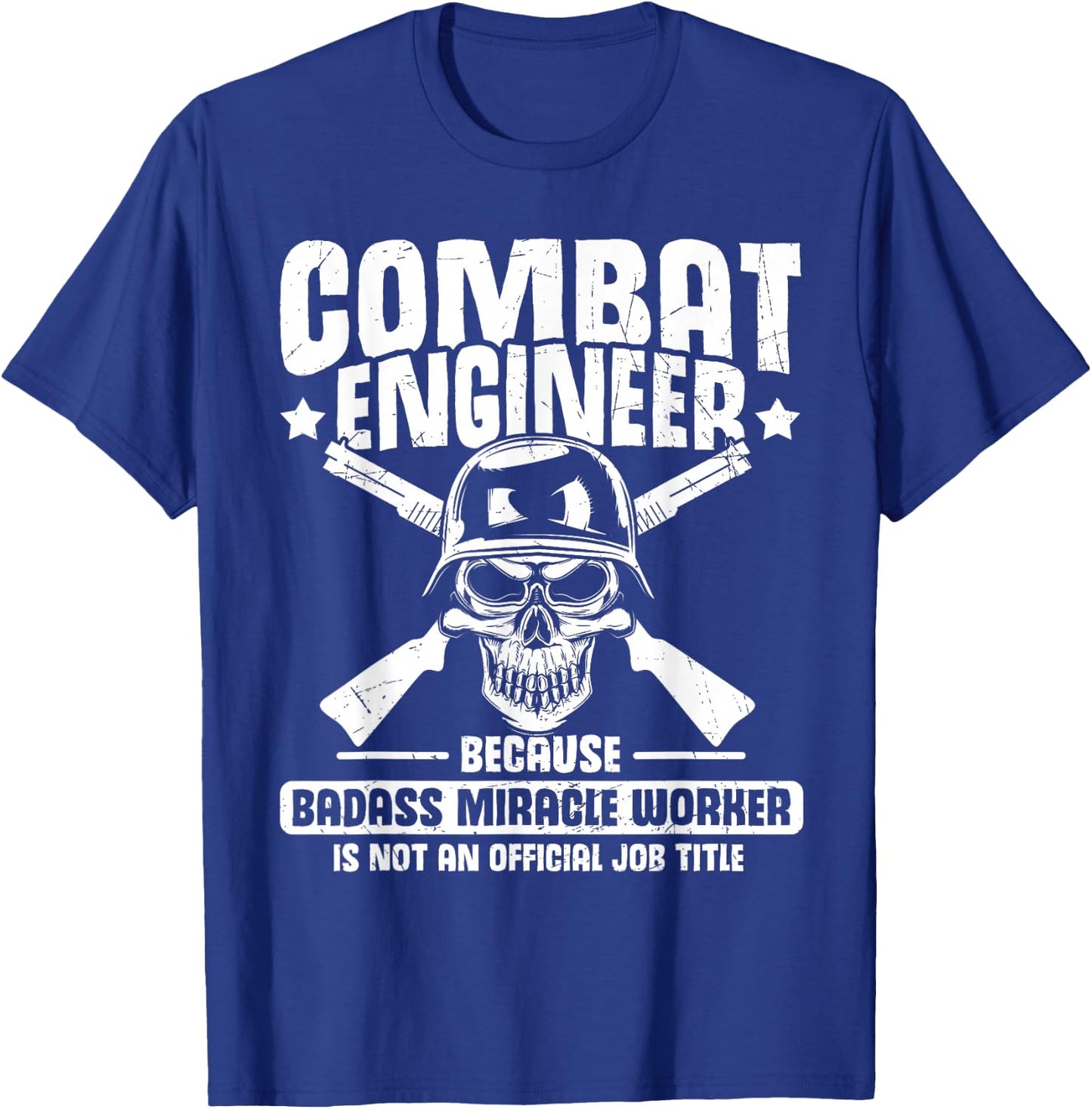 Combat Engineering Decal US Army Combat Engineer T-Shirt - T-Shirt | Royal