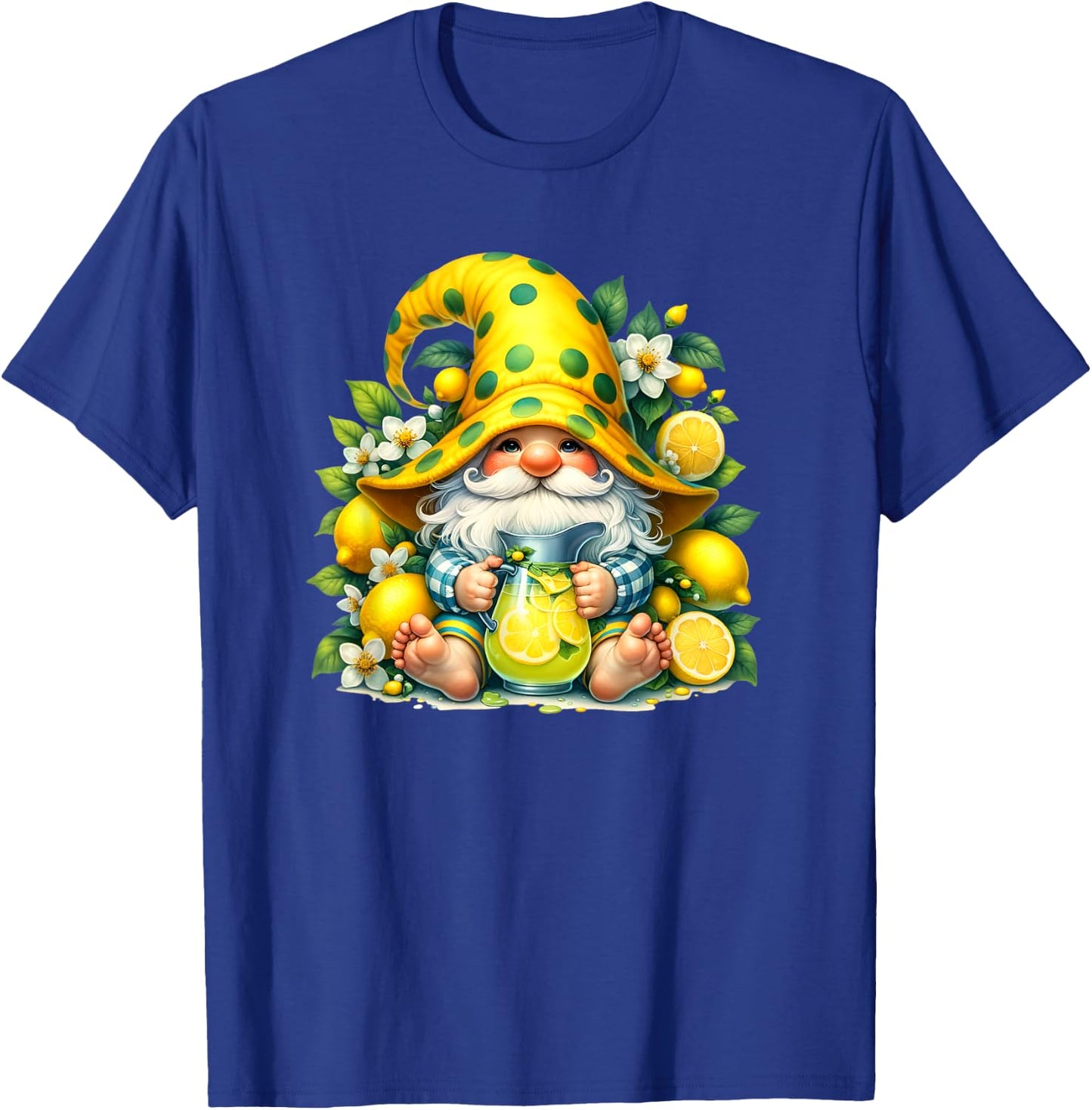 Lemonade Gnome And Men Lemon Fruits For Summer T-Shirt - T-Shirt | Royal