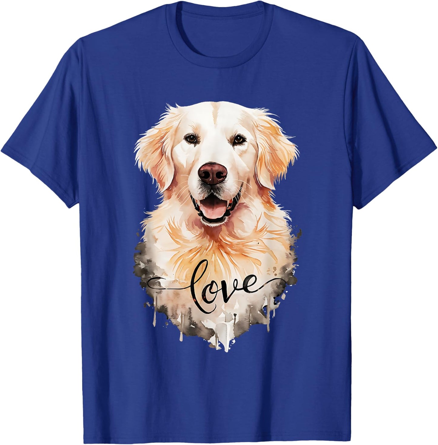 Love White English Cream Golden Retriever Mom Dad Dog Puppy T-Shirt - T-Shirt | Royal