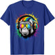 Cool Pop Art Techno Rave EDM Festival Party Monkey DJ T-Shirt - T-Shirt | Royal