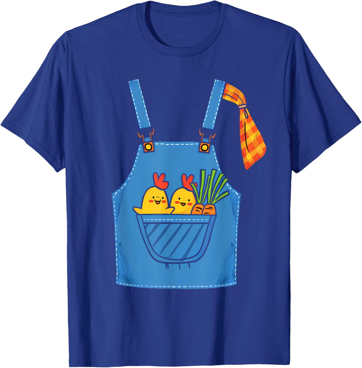 Farmer Costume Halloween Simple Cute Farm Women Men Kids T-Shirt - T-Shirt | Royal
