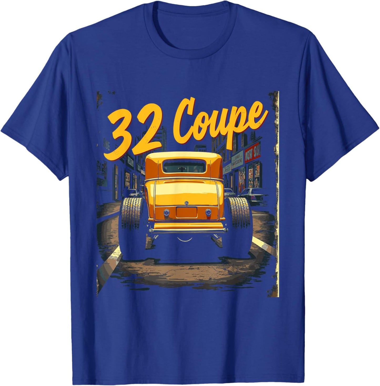 1932 Classic Retro Hot Rods car graphic Classic Deuce Coupe T-Shirt - T-Shirt | Royal