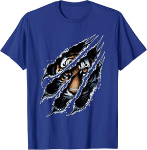 Fierce Tiger Eye Claw Silhouette Wild Cat Tigers T-Shirt - T-Shirt | Royal