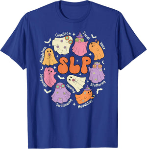 Speech Therapy Speech Language Pathologist Halloween T-Shirt - T-Shirt | Royal