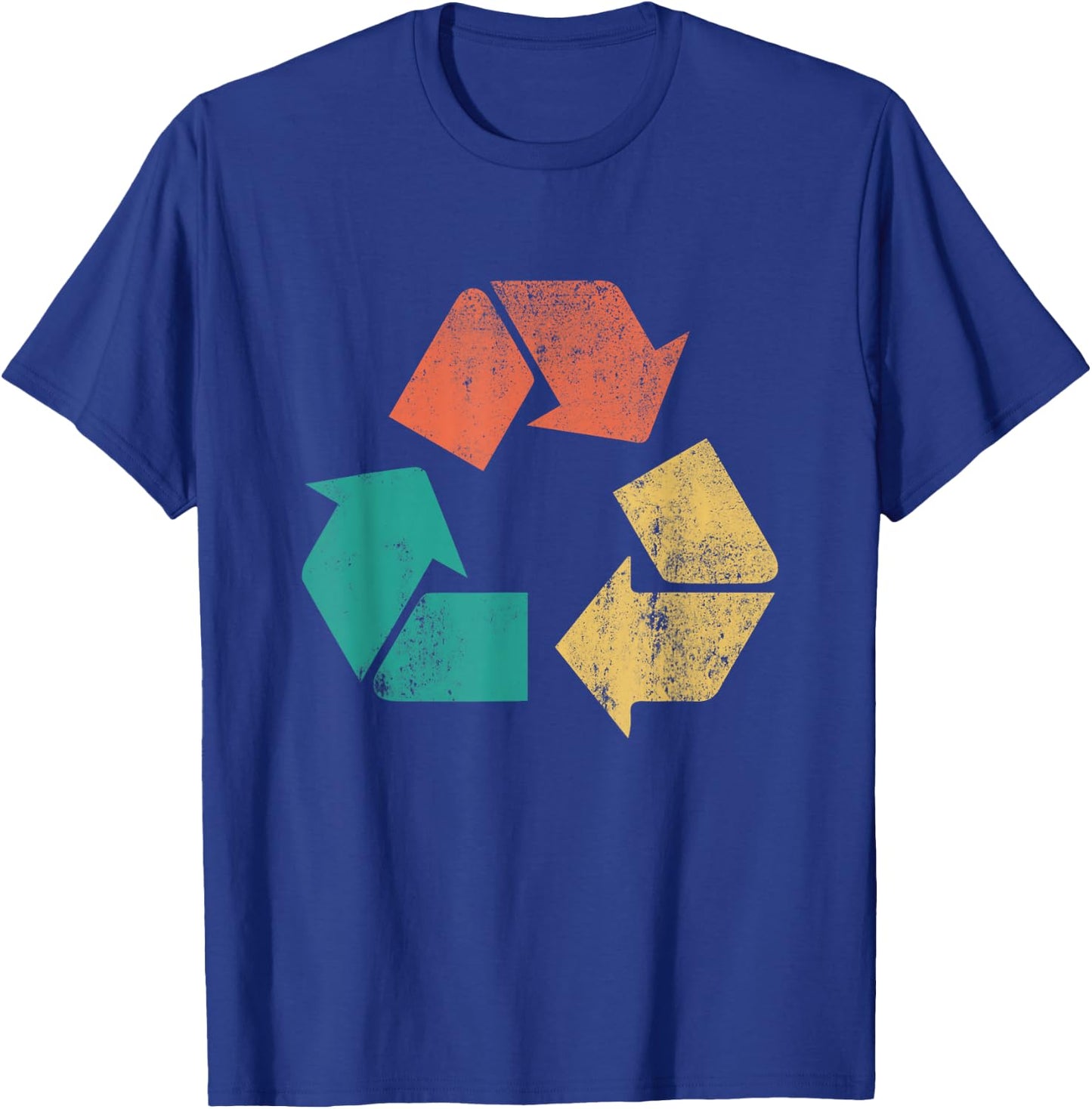 Retro Recycle Logo Protect Nature Earth Day Men Women Kids T-Shirt - T-Shirt | Royal