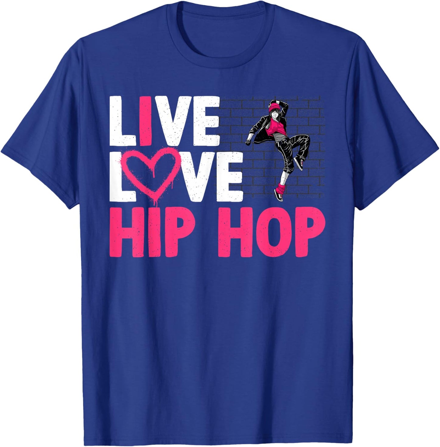 Cool Hip Hop Dancer Design Girls Hip Hop Lovers T-Shirt - T-Shirt | Royal