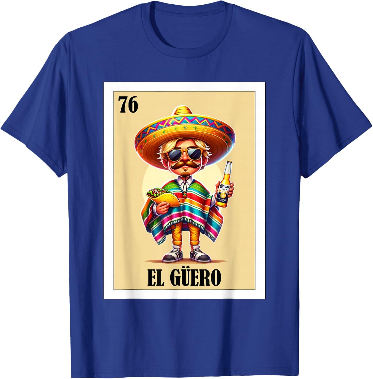 Funny Mexican Design for Blonde Guys - El Guero T-Shirt - T-Shirt | Royal