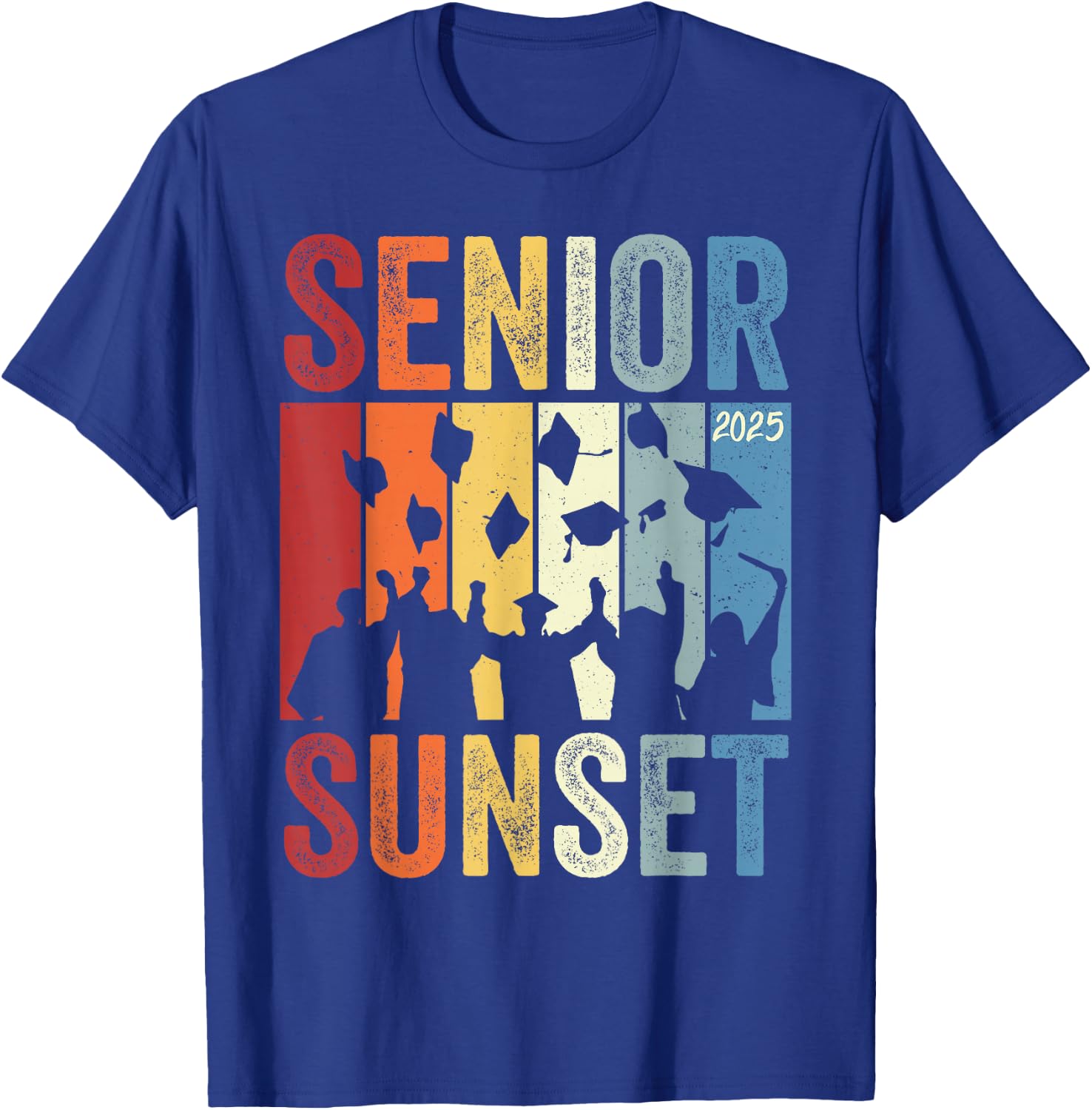 Last First Day senior Sunset Class of 2025 Back To School T-Shirt - T-Shirt | Royal