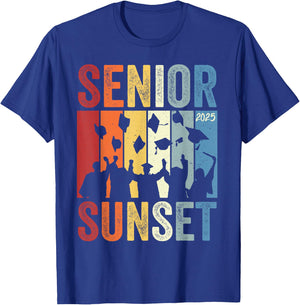 Last First Day senior Sunset Class of 2025 Back To School T-Shirt - T-Shirt | Royal