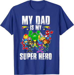 My Dad Is My Superhero Father's Day Daddy Hero Toddler Boy T-Shirt - T-Shirt | Royal
