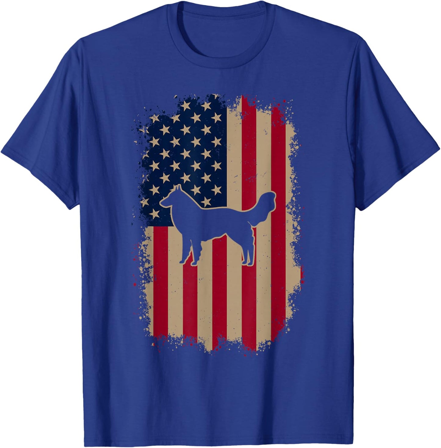 American US Flag Belgian Groenendael T-Shirt - T-Shirt | Royal