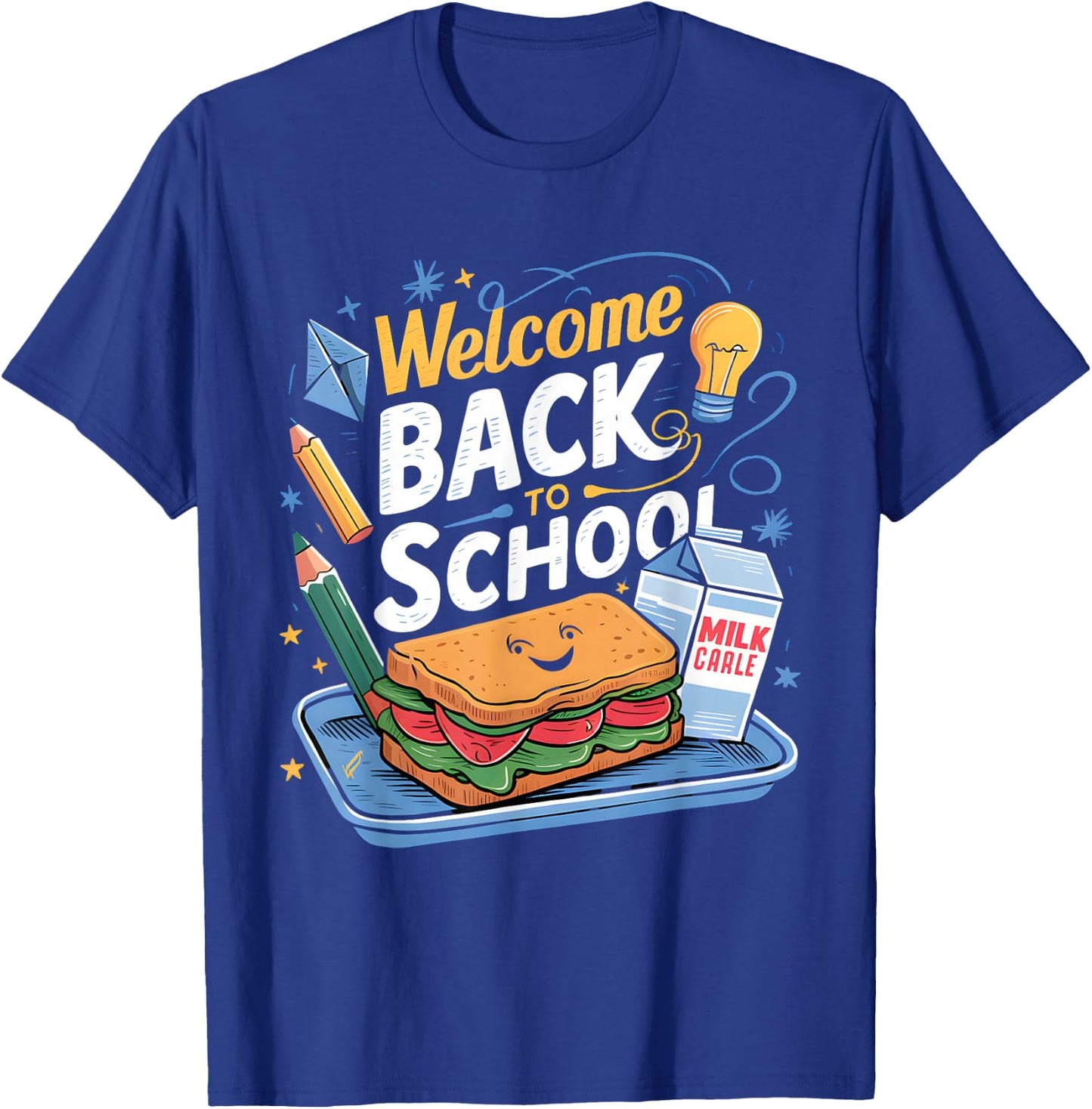 Welcome Back to School Lunch Lady First Day of School T-Shirt - T-Shirt | Royal