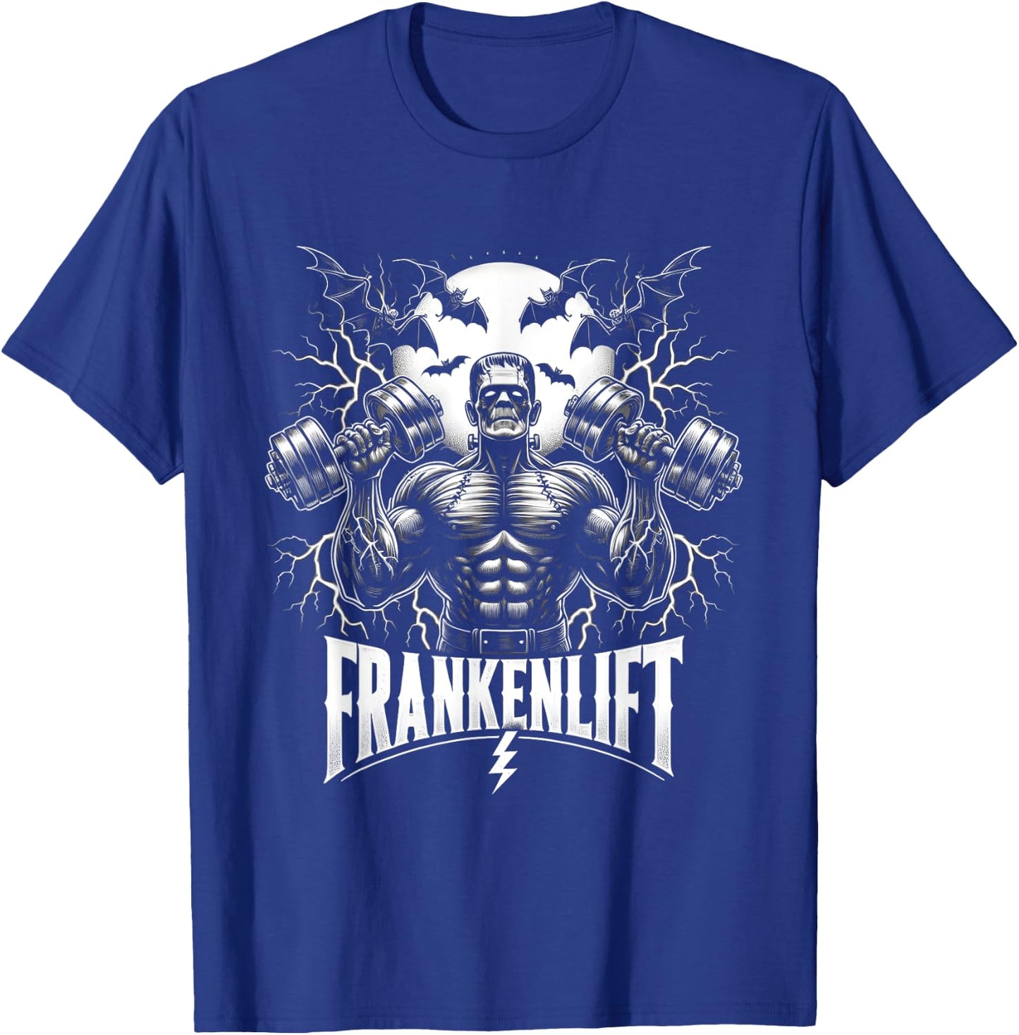 Frankenstein Monster Halloween Gym Workout Enthusiast T-Shirt - T-Shirt | Royal