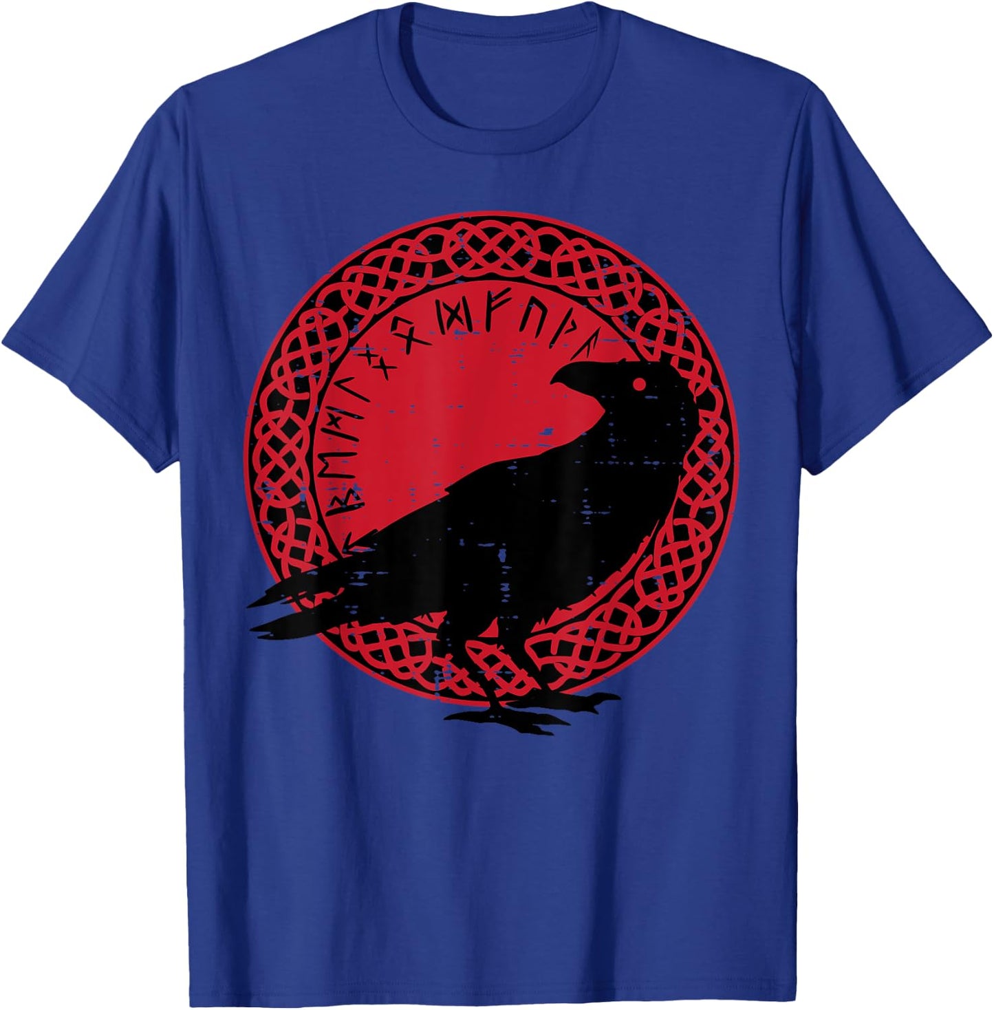 Viking Raven Celtic Circle Norse Mythology Men Women Kids T-Shirt - T-Shirt | Royal
