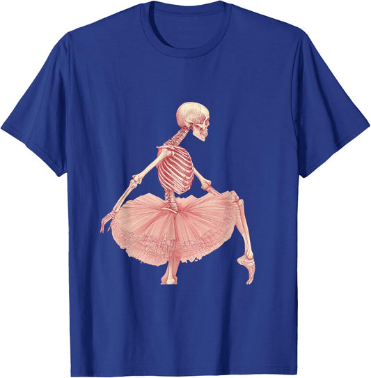 Skeleton Ballerina Art Ballet Skeleton Design Dance of Death T-Shirt - T-Shirt | Royal