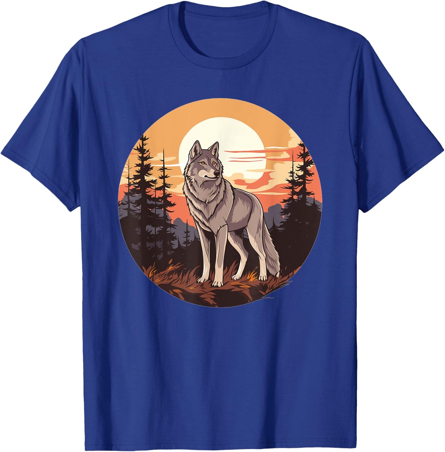 Wolf In The Forest I Kids Wolf T-Shirt - T-Shirt | Royal