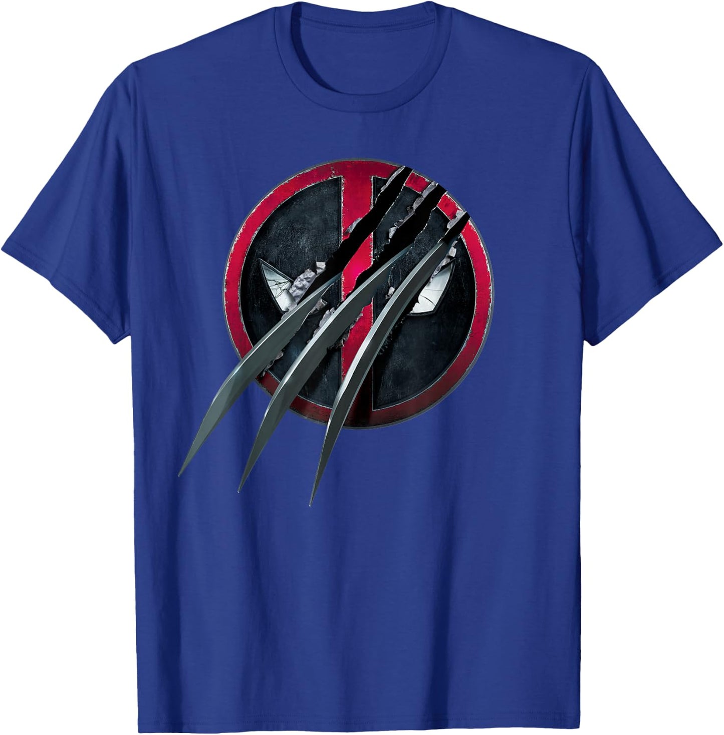 Marvel Studios Deadpool & Wolverine Slashed Icon with Claws T-Shirt - T-Shirt | Royal