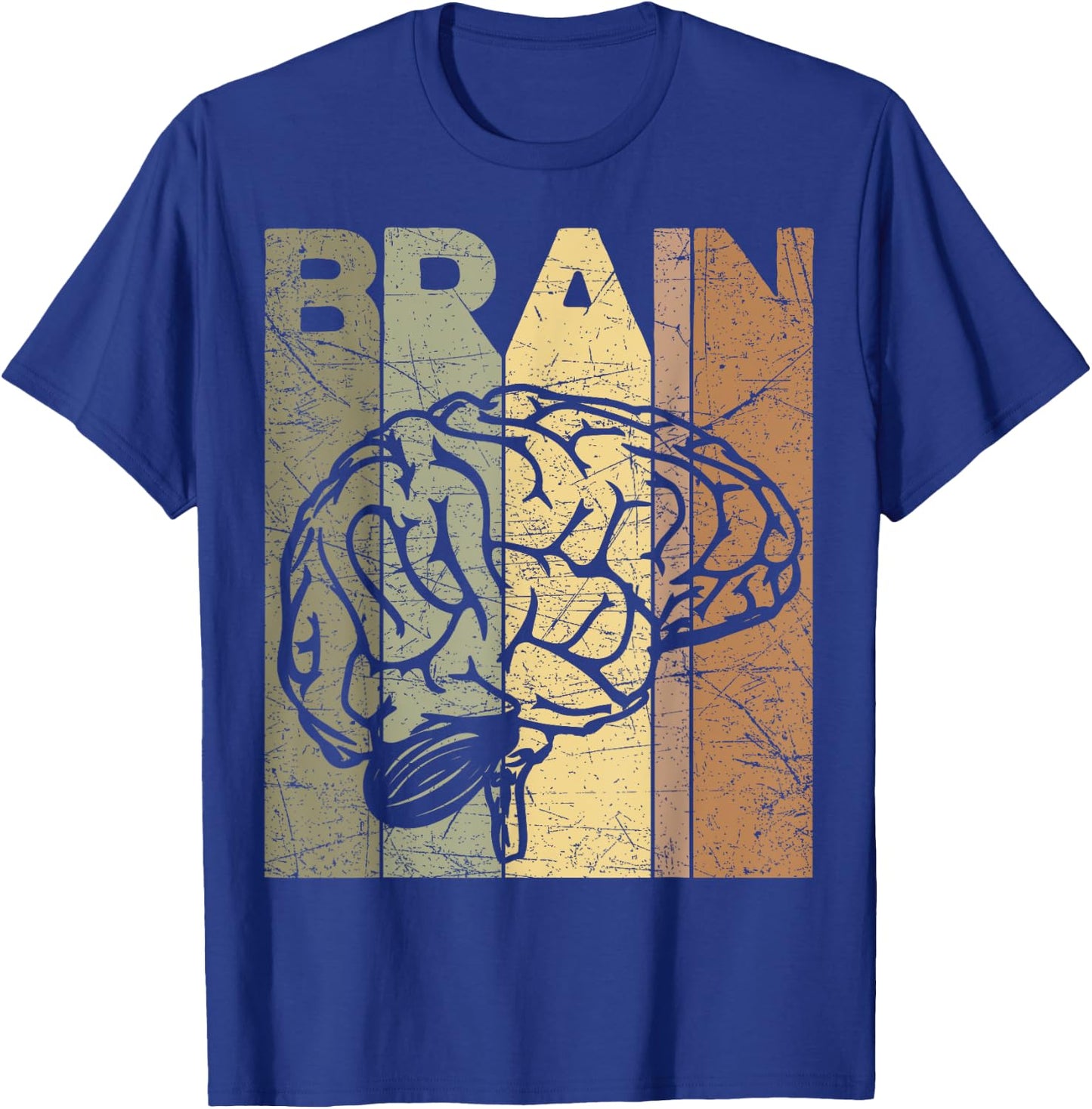 Brain Vintage Neurologist Retro Brain Section Neurology T-Shirt - T-Shirt | Royal