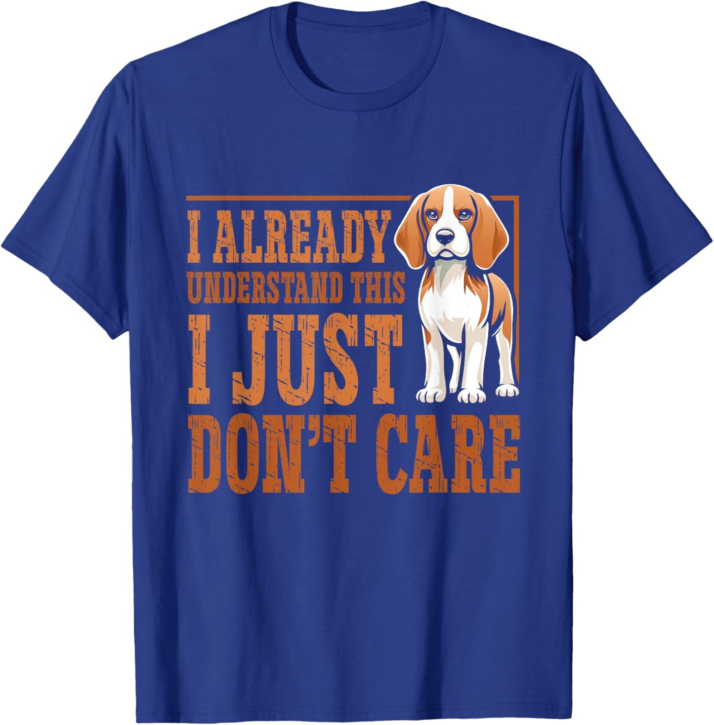 Funny Dog Beagle I Just Dont Care Women Kids T-Shirt - T-Shirt | Royal