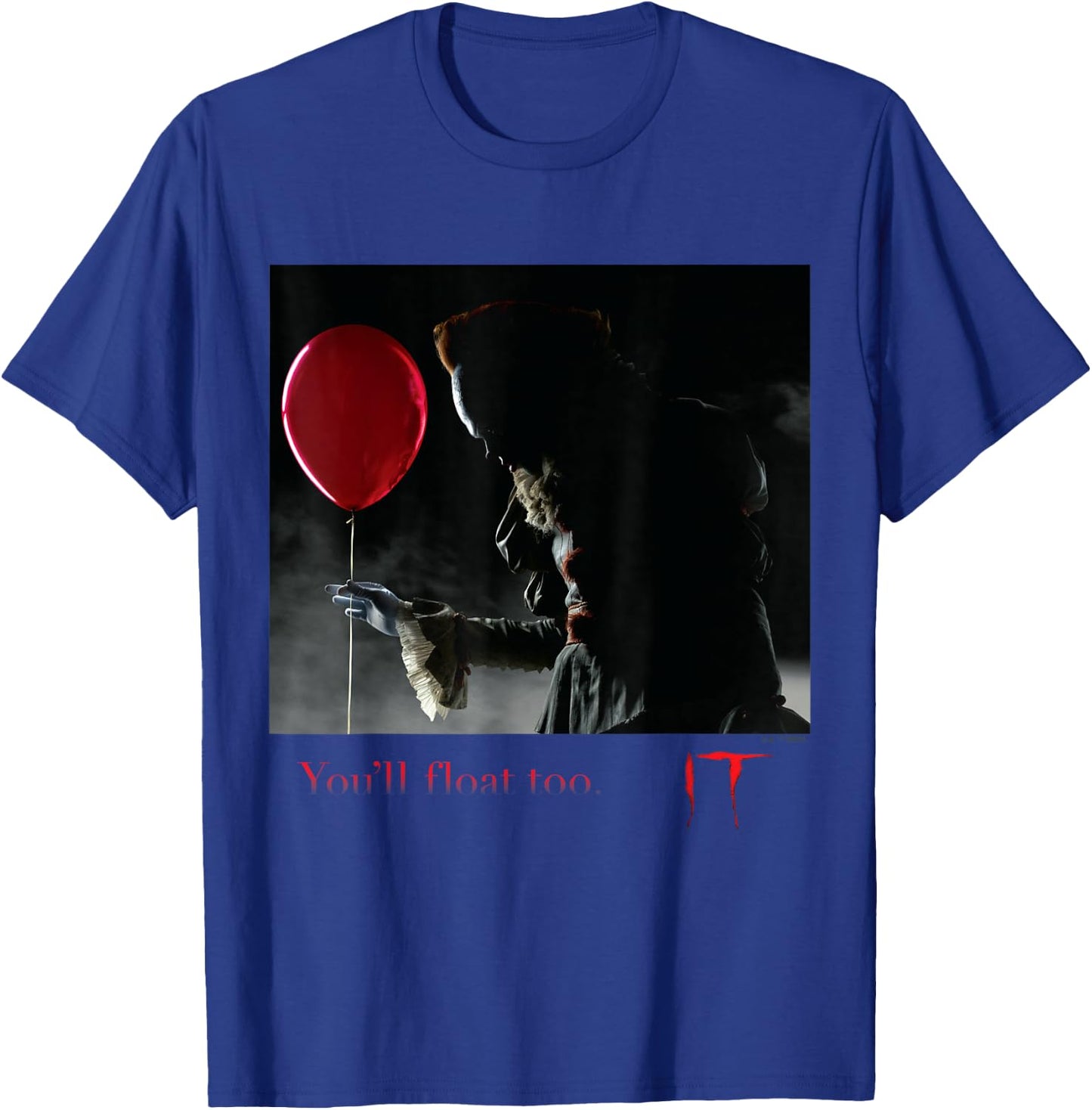 IT Films/TV Series - Pennywise You'll Float Too Red Balloon T-Shirt - T-Shirt | Royal