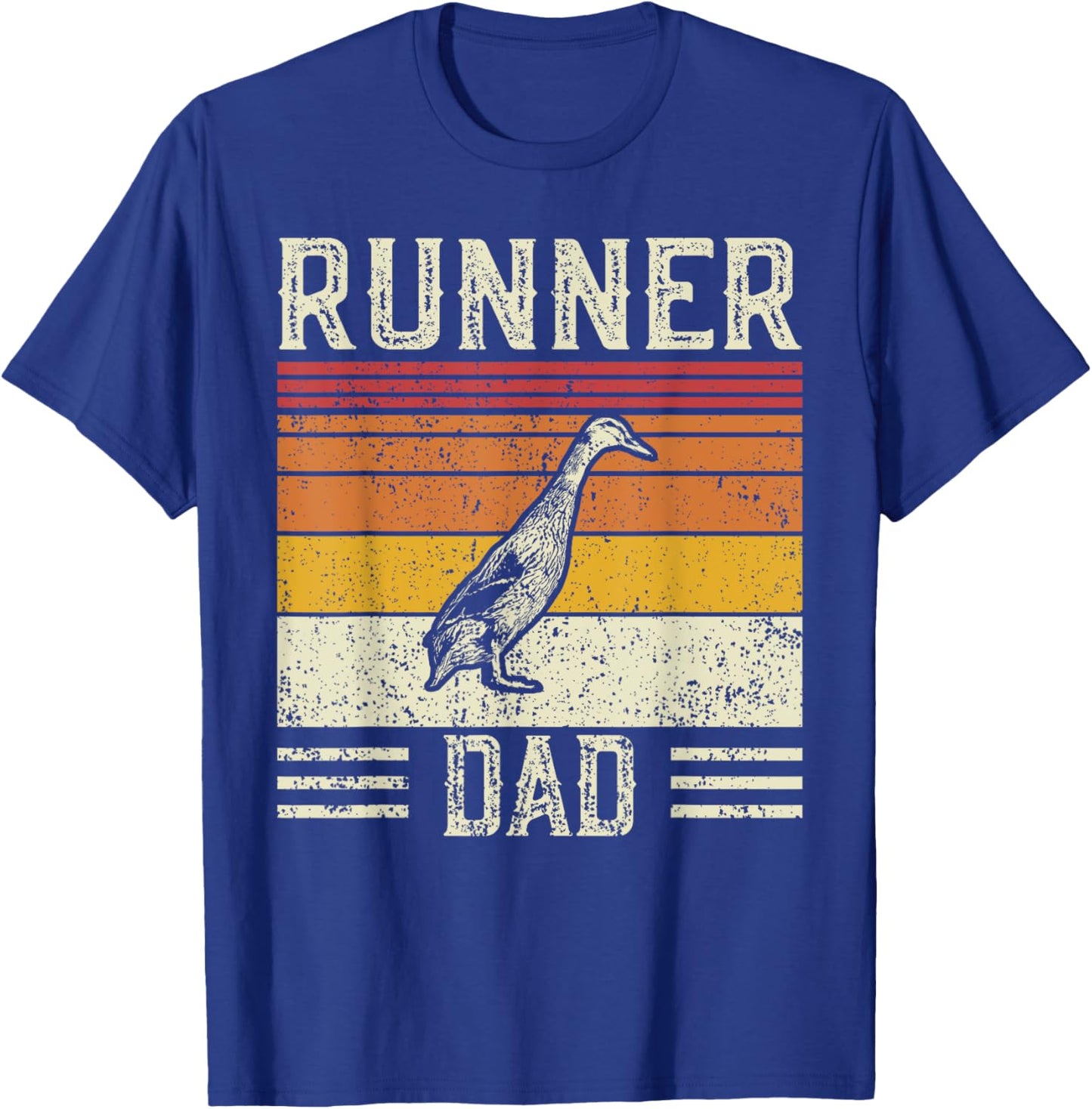 Best Duck Dad Men - Vintage Runner Duck T-Shirt - T-Shirt | Royal
