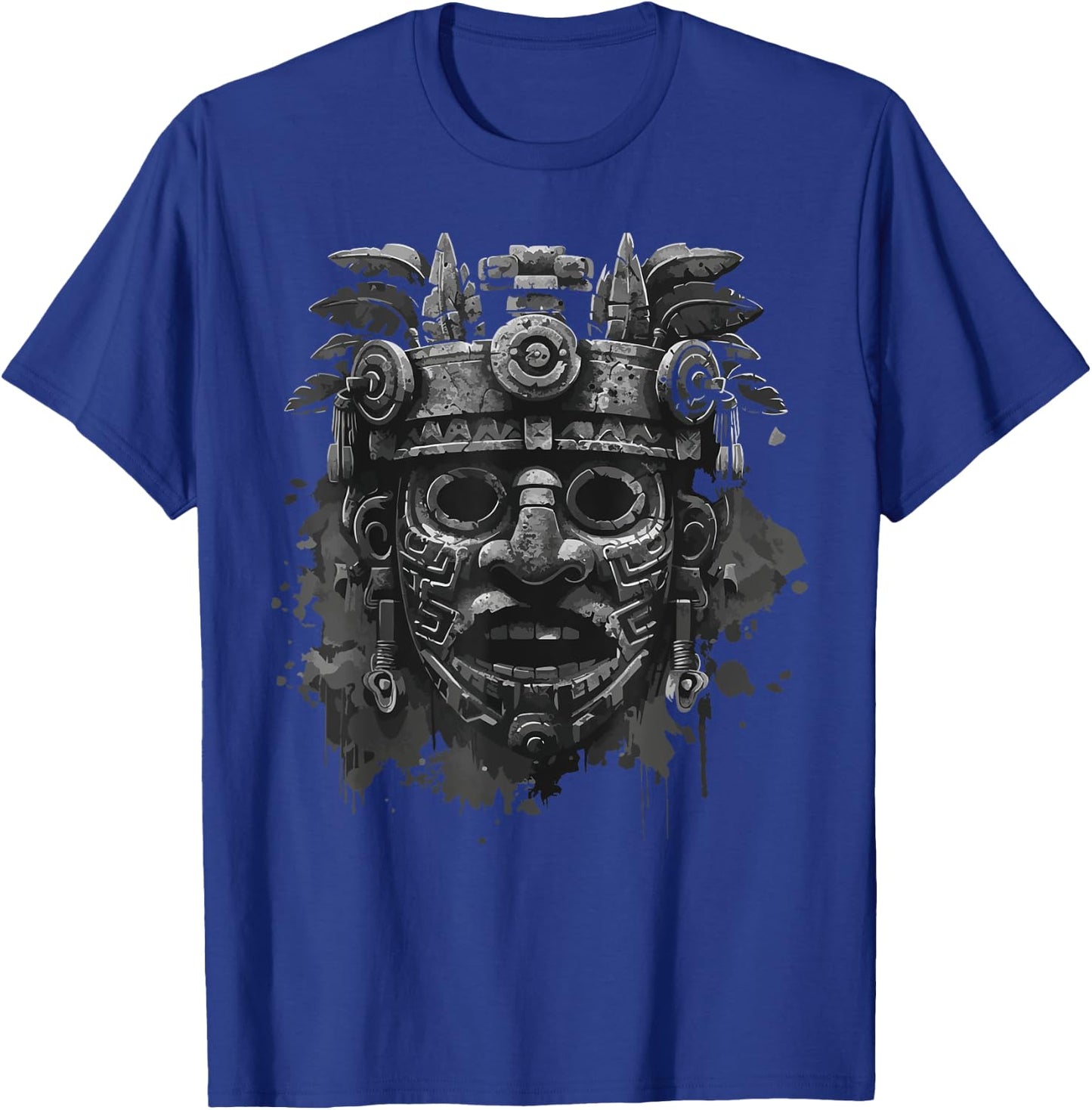 Aztec God Aztec Culture Mayan Indigenous Tlaloc Statue T-Shirt - T-Shirt | Royal