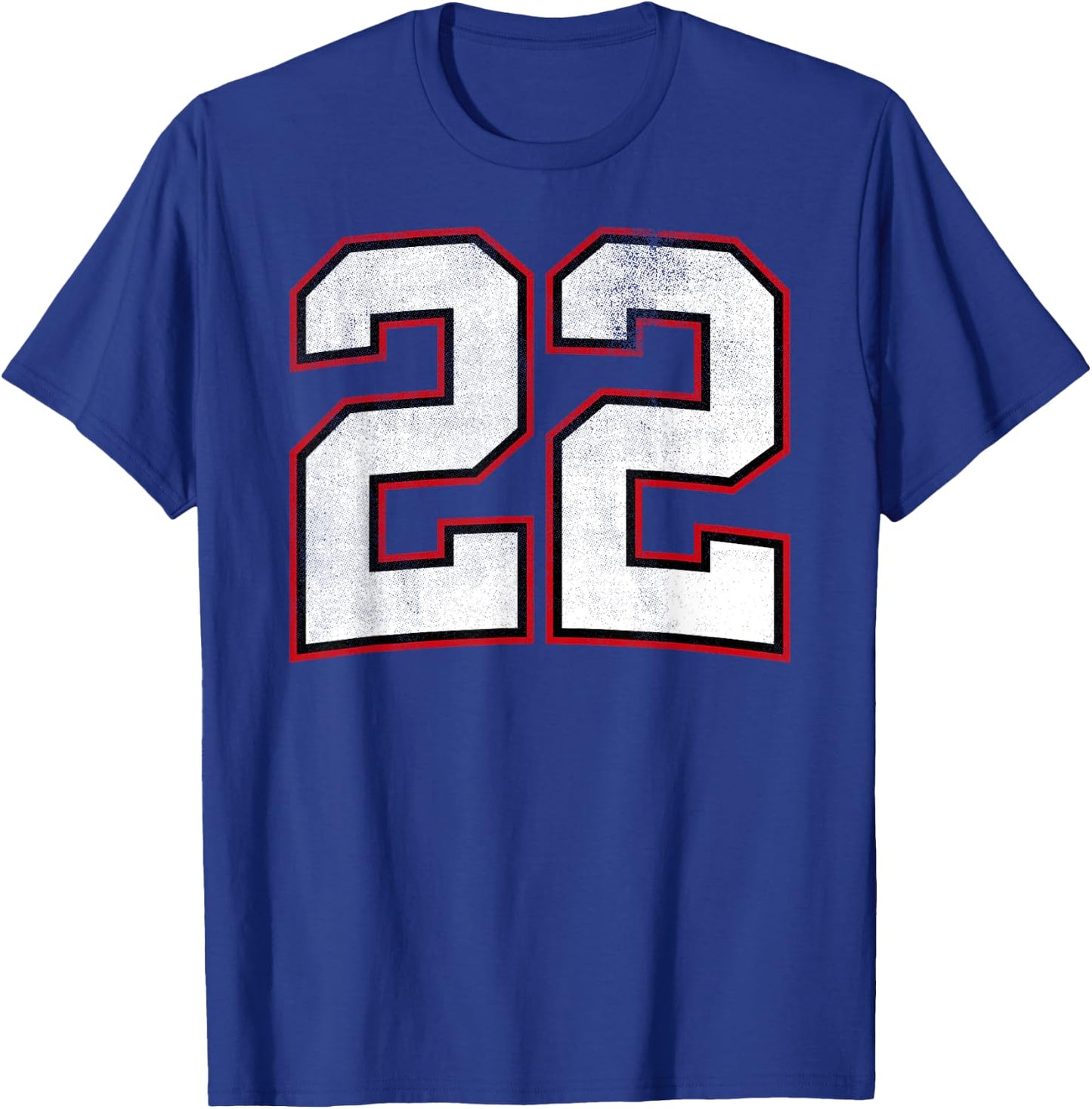 Number Twenty Two 22 T-Shirt - T-Shirt | Royal
