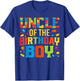 Uncle Of The Birthday Boy Master Builder Building Blocks T-Shirt - T-Shirt | Royal