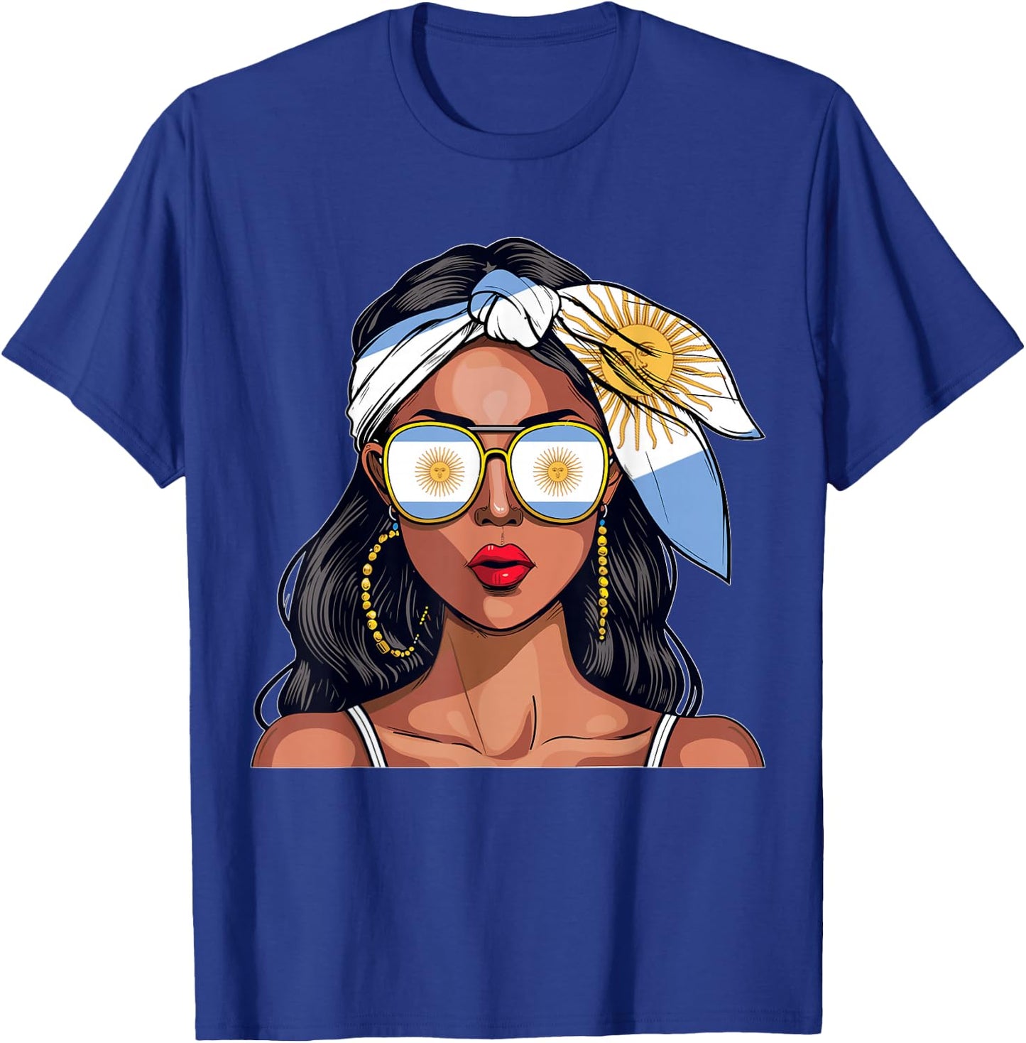 Argentinian Souvenirs Products Woman Flag Uniform Argentina T-Shirt - T-Shirt | Royal