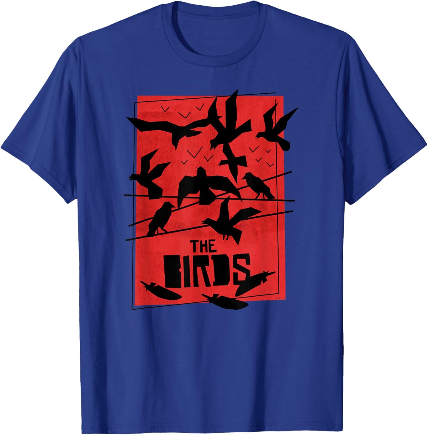 The Birds Alfred Hitchcock Abstract T-Shirt - T-Shirt | Royal