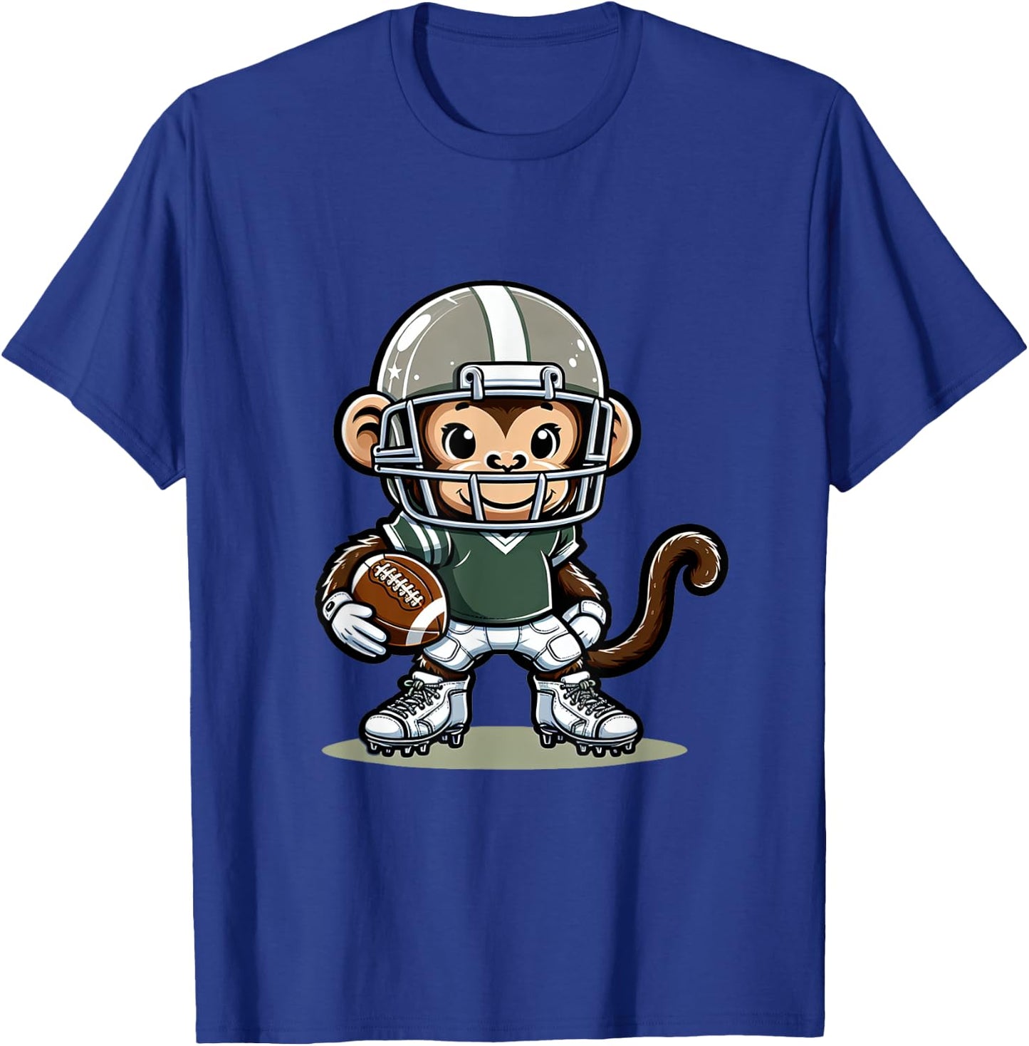 Cute American Football Player Monkey T-Shirt - T-Shirt | Royal