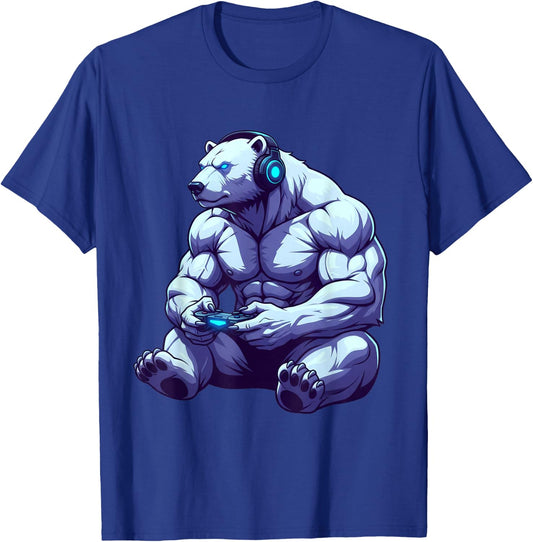 Polar Bear Funny Video Games Polar Bear T-Shirt - T-Shirt | Royal