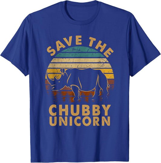 Classic Arts Save The Chubby Unicorn Lovely Animals Outfits T-Shirt - T-Shirt | Royal