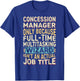 Wizard Job Title Quote - Funny Concession Manager T-Shirt - T-Shirt | Royal