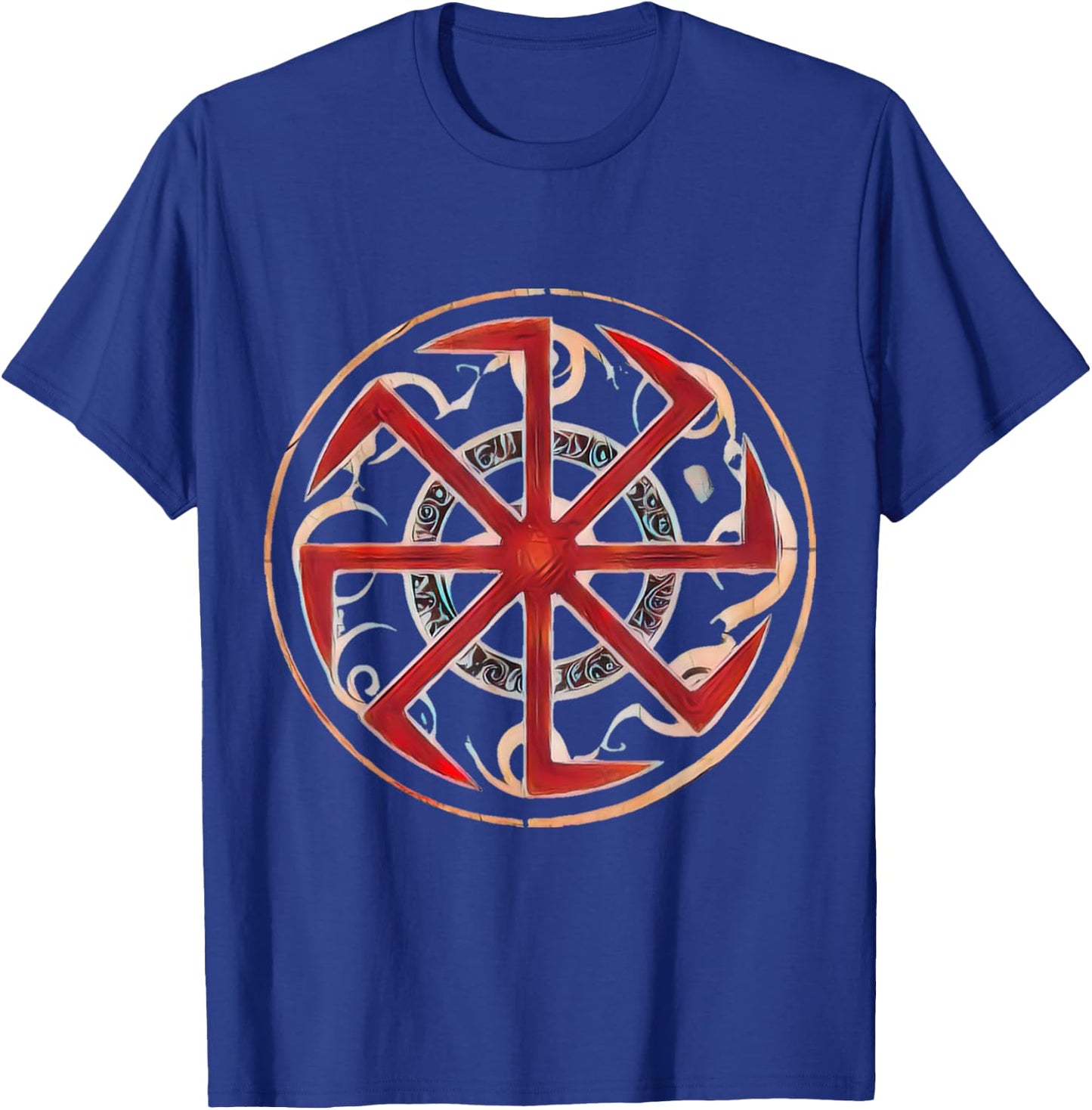 Kolovrat Slavic Protective Rune T-Shirt - T-Shirt | Royal