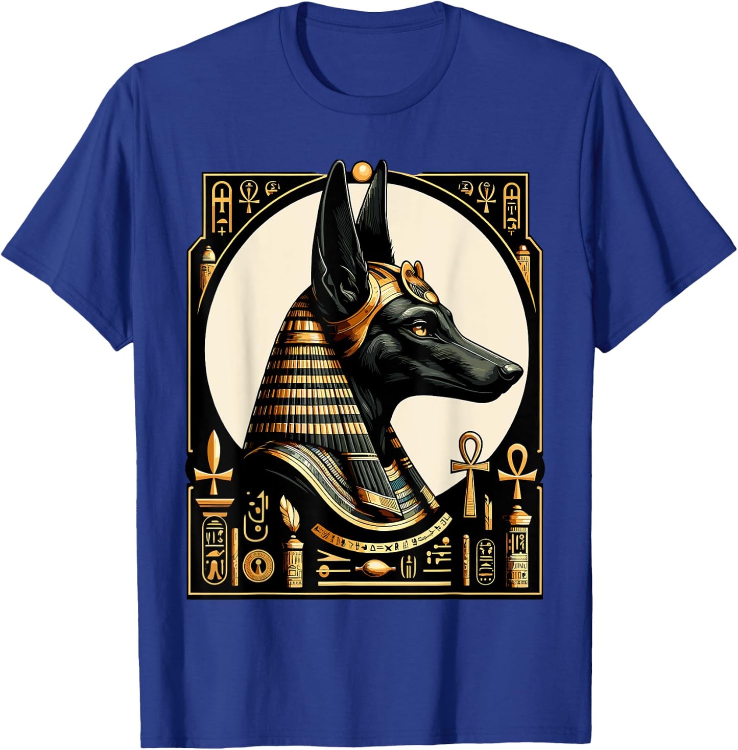 Streetwear 80s 90s Egypt retro Egyptian God Anubis T-Shirt - T-Shirt | Royal