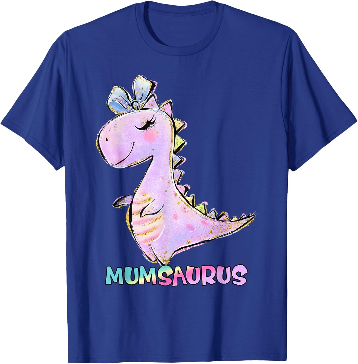 Mum Girl Dinosaur Family Matching Birthday Daughter Mama Mom T-Shirt - T-Shirt | Royal