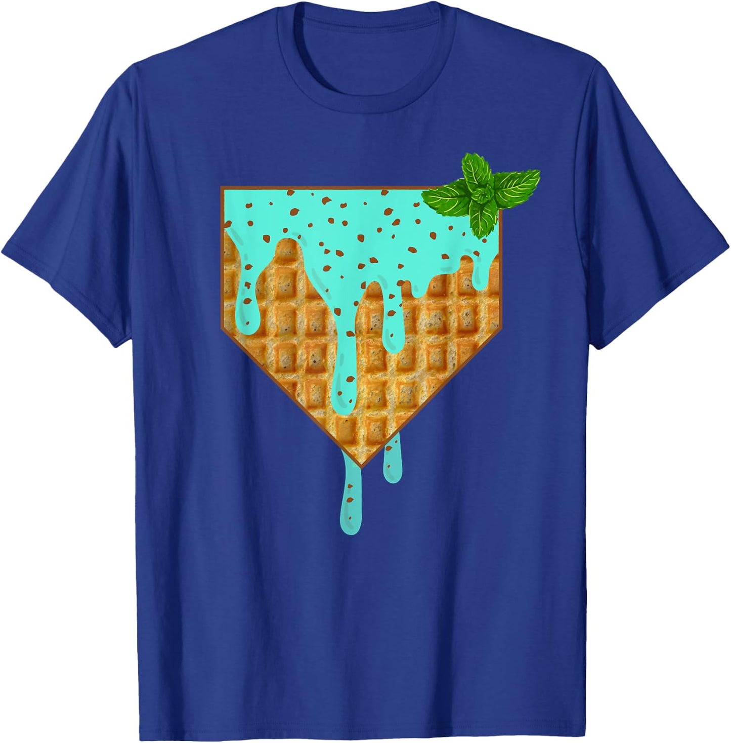 Home Plate Drip - Mint Chocolate Chip Softball & Baseball T-Shirt - T-Shirt | Royal