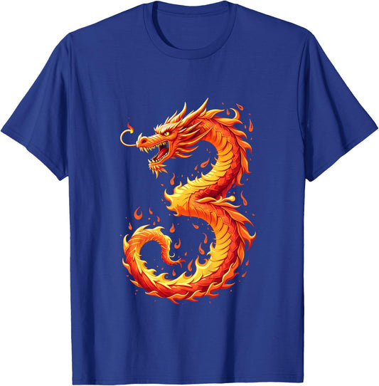 Kids Turning 3 Years Old Birthday, Boy Dragon 3rd Bday Girl T-Shirt - T-Shirt | Royal